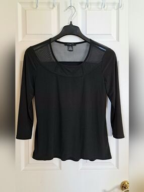 Adele & May Black Mesh Panel Top